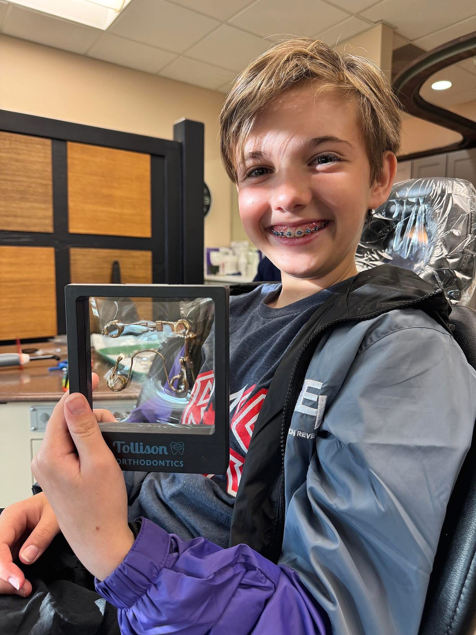A boy using Braces at
Tollison Orthodontics in Greenville SC